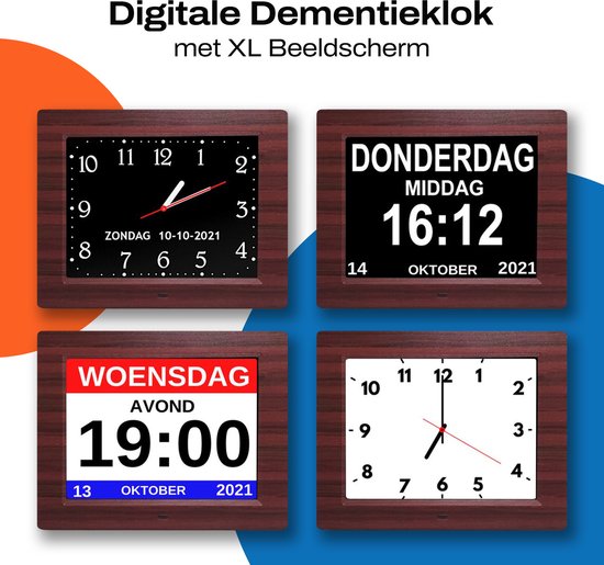 Horloge numérique démence avec écran XL - Horloge calendrier avec date et  jour - Klok... | bol.com