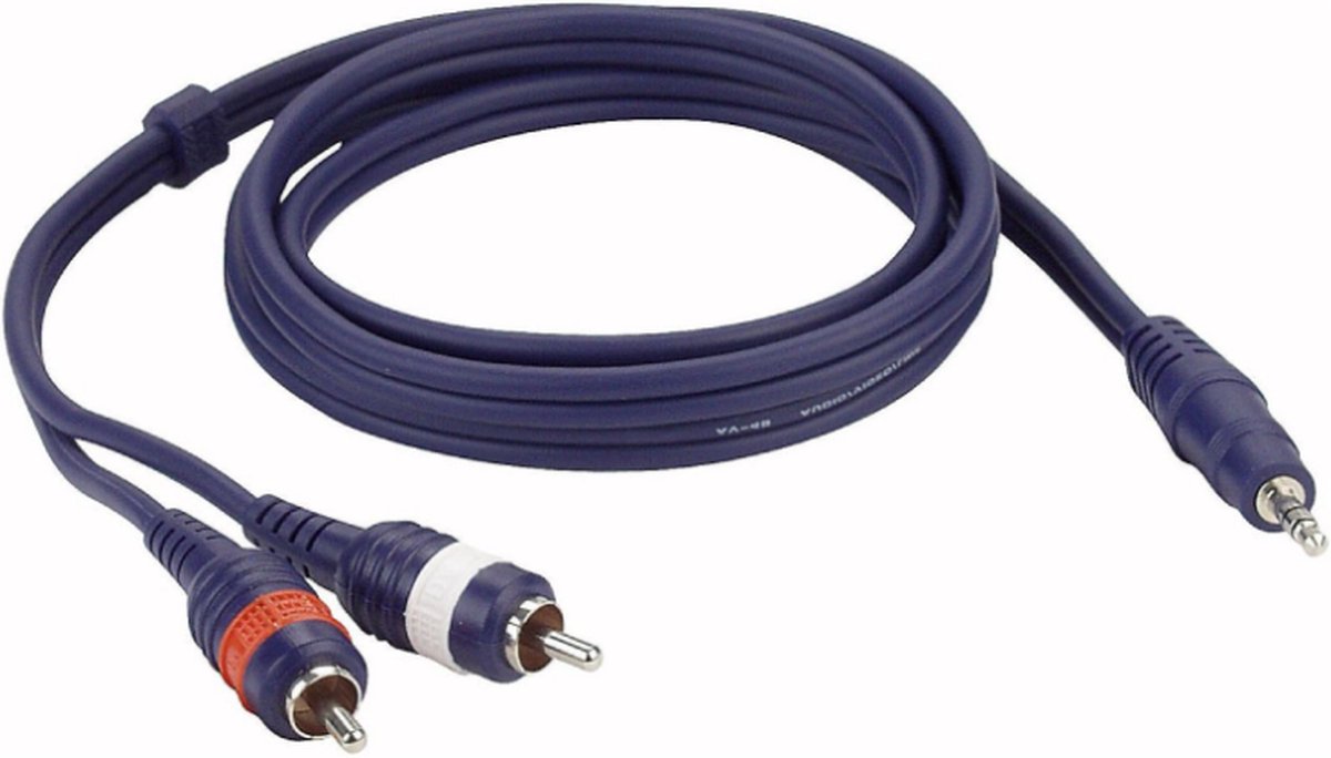 DAP Audio Mini Jack naar RCA Overgangskabel 6m - Mini Jack Stereo naar 2x RCA (Tulp) - 6m