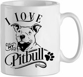 Mok I Love My Pitbull | Hond| Cadeau| Cadeau | Beker 31 CL