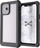 Apple iPhone 12 Hoesje - Ghostek - Nautical 3 Serie - Hard Kunststof Backcover - Transparant / Zwart - Hoesje Geschikt Voor Apple iPhone 12