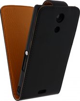 Sony Xperia ZR Hoesje - Xccess - Serie - Kunstlederen Flipcase - Zwart - Hoesje Geschikt Voor Sony Xperia ZR