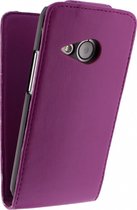 Xccess Leather Flip Case HTC One mini 2 Purple