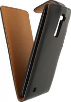 LG K10 Hoesje - Xccess - Serie - Kunstlederen Flipcase - Zwart - Hoesje Geschikt Voor LG K10