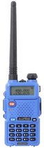 Baofeng UV-5R Walkie Talkie - UHF & VHF - 5W - Verlichte LCD Scherm & Toetsenbord - 128 Kanalen - 12KM Bereik - Blauw