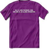 Als Jij Een Frikandel Was... - Snack T-Shirt | Grappig Verjaardag Kleding Cadeau | Eten En Snoep Shirt | Dames - Heren - Unisex Tshirt | - Paars - XL