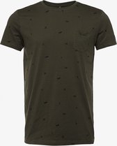 Unsigned heren T-shirt met print - Groen - Maat 3XL