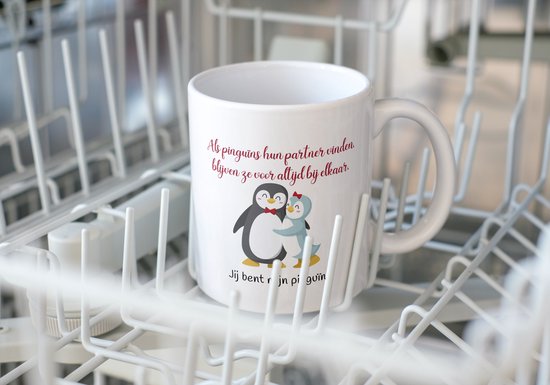 ALUNME Handgemaakte gehaakte pinguïn Valentijnsdag