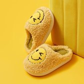 Sloffen Pantoffels Slippers Smiley Kids Geel