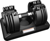 Ellanora® Verstelbare halter - dumbell - gewichten - 20 KG - fitness apparatuur - gym tool - full body workout - verstelbare dumbell - zwart