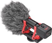 AyagoSound® Microfoon - Met Windjammer & Plopkap - Voor Camera & Telefoon - Richtmicrofoon - Shotgun - Videomic - Zwart