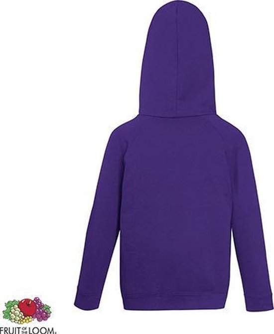 Fruit of the Loom Kids hoodie - Maat 116 - Kleur Purple