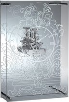 NeXtime klok 5182 Fantome, 37x25x10 cm, Wall, Silver glossy