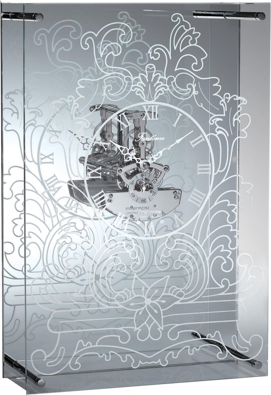 NeXtime Fantome - Horloge - Rectangulaire - Verre - 10x25 cm - Transparent