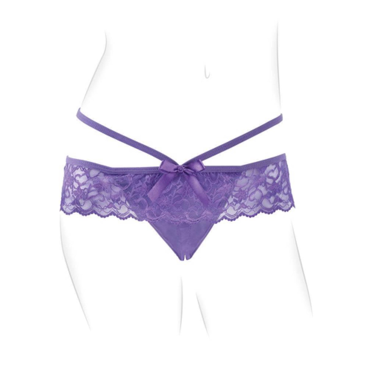Fantasy For Her Crotchless Panty Thrill-Her - Vibrerende Slip