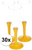 Wijnglazen - Gele voet - Plastic - 30 stuks