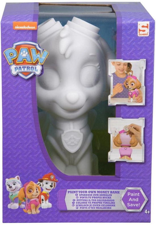 Paw Patrol Tirelire enfant - Tirelire enfant - Tirelire enfant - Peut être  coloré