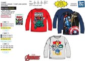 Marvel Avengers long sleeve / trui blauw maat 4 (104cm)