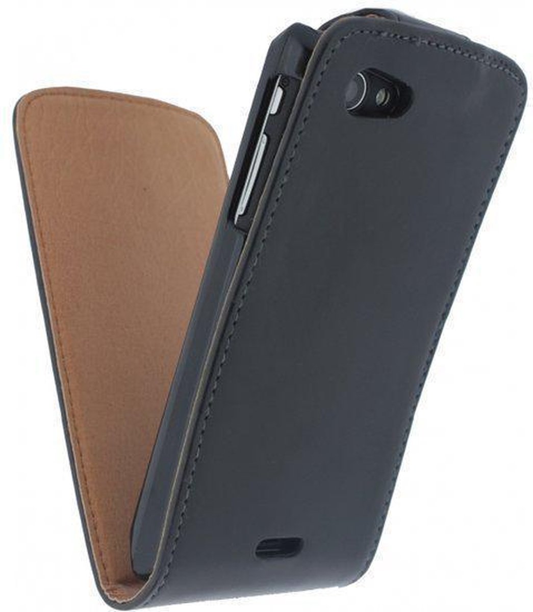 Xccess Leather Flip Case Sony Xperia J Black