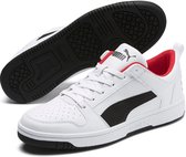 PUMA Rebound LayUp Lo SL Unisex Sneakers - Puma White-Puma Black-High Risk Red - Maat 45