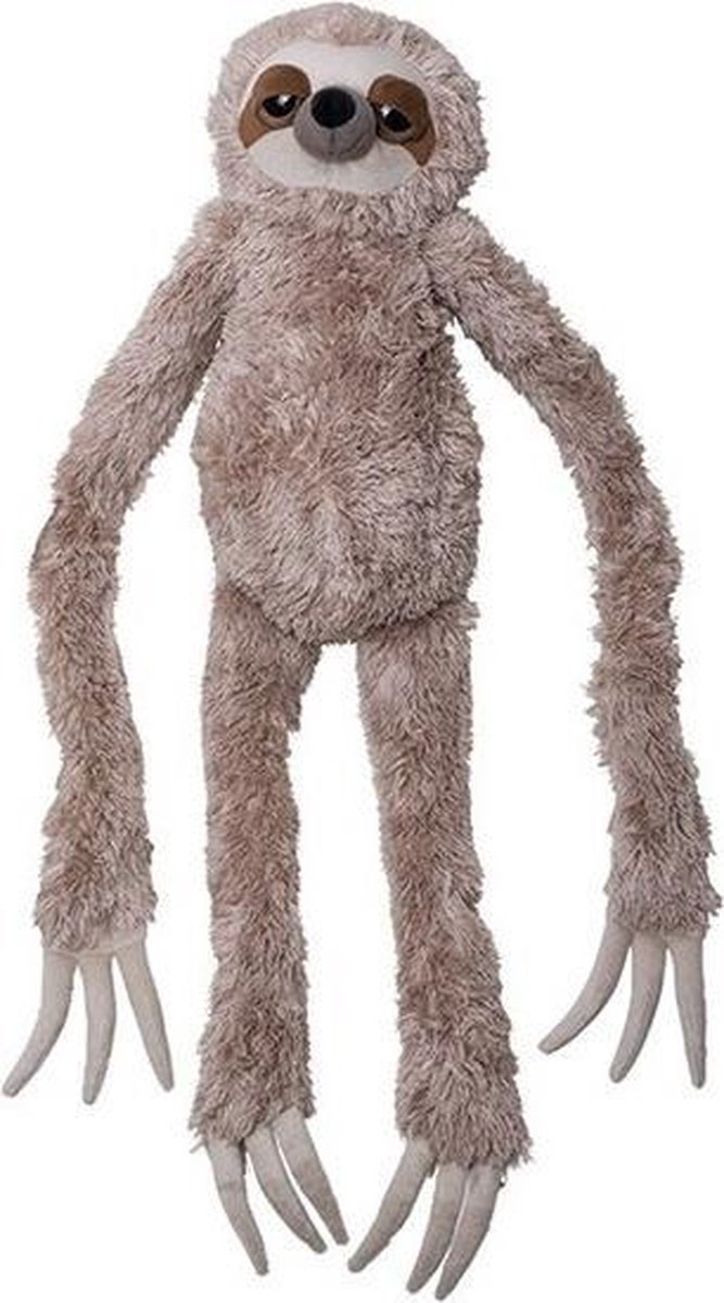 Pluche bruine luiaard knuffel 100 cm - Sloth bosdieren knuffels - Speelgoed voor kinderen - Nature Plush Planet