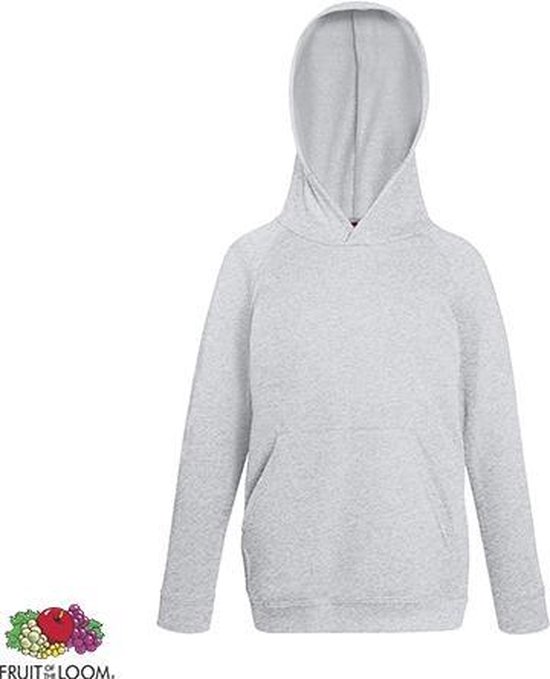 Fruit of the Loom Kids hoodie - Maat 152 - Kleur Heather Grey