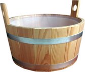 'SaunaPoolcare' Bain de pieds pour sauna en bois de mélèze (16L) (avec seau à insérer)