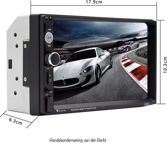 Dubbel din 7'' HD autoradio. Touchscreen, Bluetooth, Achteruitrijcamera. |  bol.com
