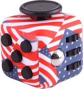 VS Flag patroon Fidget Cube voor Stress vermindering - voor Kinderen en Volwasssen - US Flag patroon Fidget Cube Relieves Stress en Anxiety Attention Toy voor Children en Adults