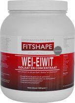 Fitshape Whey Protein Vanilla - 1000 grammes - Shake protéiné - Nutrition sportive