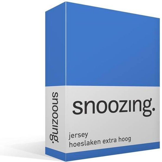 Snoozing Jersey - Hoeslaken Extra Hoog - 100% gebreide katoen - 80/90x200 cm - Meermin