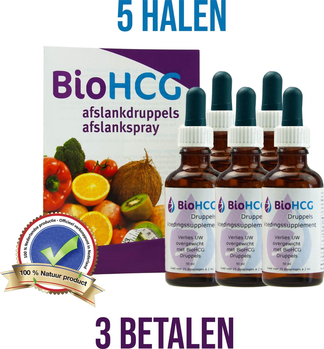 Goedkoopste 5x Bio-HCG Druppels