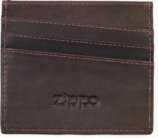 Lederen creditcard houder Zippo - Mokka