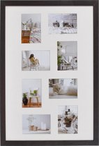 Fotolijst - Henzo - Modern Gallery - Collagelijst voor 8 foto's - Fotomaat 10x15 cm - Donkerbruin