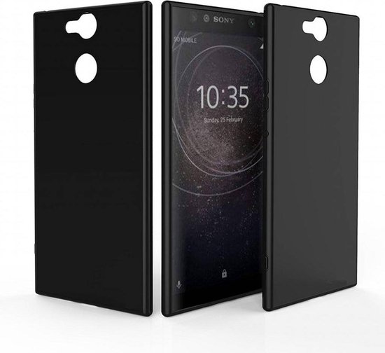 Zwart TPU Siliconen Case Hoesje voor Sony Xperia XA2