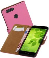 Bookstyle Wallet Case Hoesjes voor Huawei Nova 2 Plus Roze