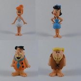 Flinstones - speelset met speelfiguurtjes Barney - Betty - Wilma - Fred Flinstone -  6 cm