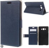 Blauw agenda wallet case hoesje Samsung Galaxy A7