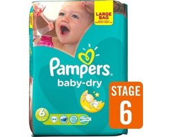 Pampers Baby Dry Luiers Maat 6 - 44 stuks