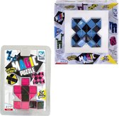 Clown Magic Puzzle 48dlg Blauw + Puzzle 3d 24 Dlg Roze