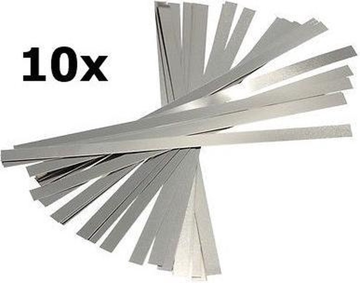 10 Stuks - Nikkel Plated batterijsoldeerstrip - 0.1x7x100mm