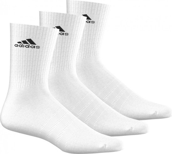 adidas - 3S PER CR HC 3P - Sokken - Wit - Maat 27/30 | bol.com