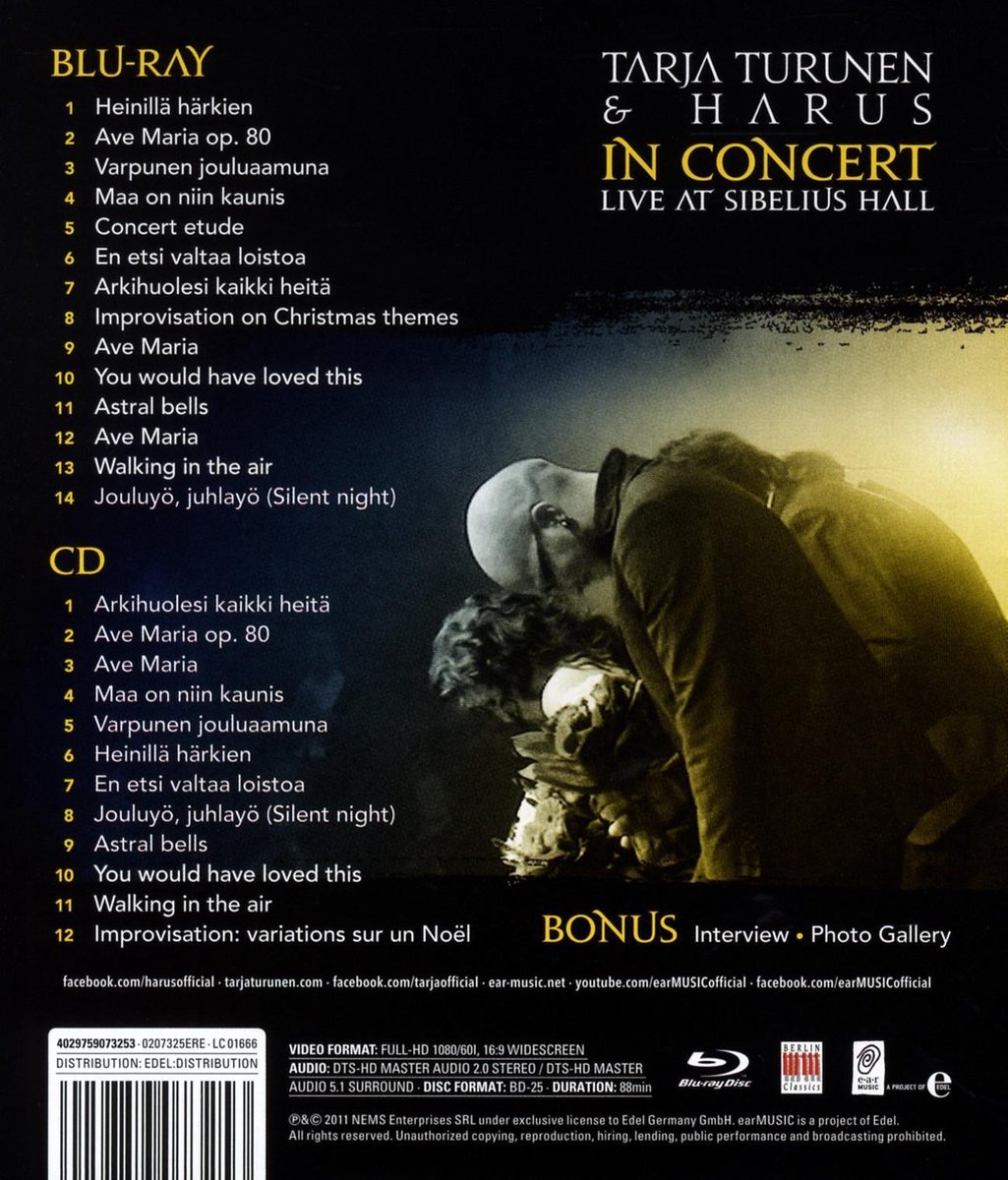 Tarja Turunen In Concert - Live At Sibelius Hall (Bluray+Cd) (Blu-ray) |  Dvd's | bol.com