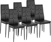 Chaises de salle à manger TecTake Julien - lot de 6 - Noir