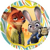 8 kartonnen Zootropolis™ borden 23 cm - Feestdecoratievoorwerp