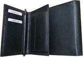 Portemonnee | Zwart leren midi