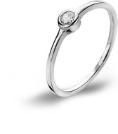 Twice As Nice Ring in zilver, kleine zirkonia, solitaire 50