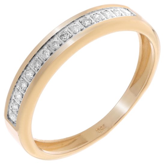 Orphelia RD-33336/54 - Ring - geelgoudkleurige 18 Karaat - Diamant 0.12 ct