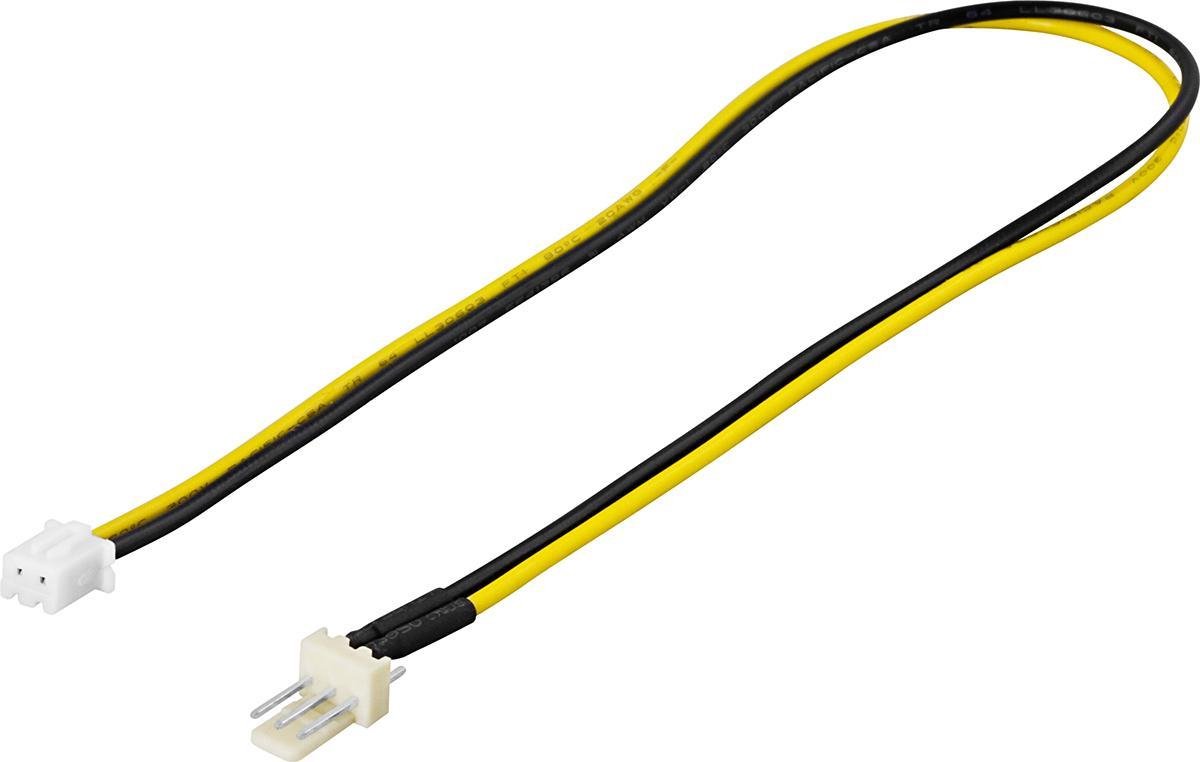 DELTACO SSI-23, 3-pin 2-pin Zwart, Geel kabeladapter/verloopstukje