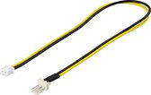 Deltaco SSI-23 cable gender changer 3-pin 2 broches Noir, Jaune