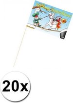 20 Welkom Sinterklaas zwaaivlaggetjes 27 x 17 cm